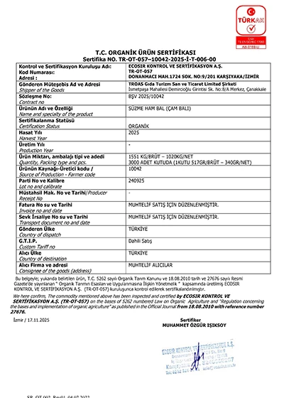 Organik Ürün Sertifikası