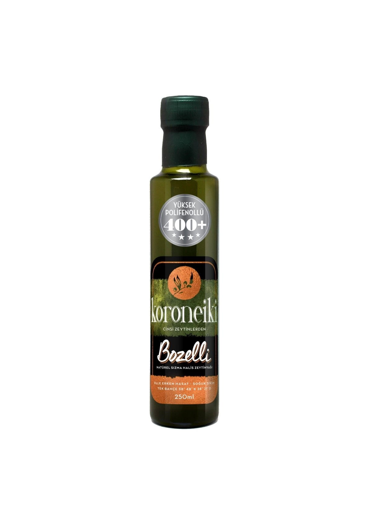 Koroneiki +400 Polifenol İlk Hasat Soğuk Sıkım 250 ml
