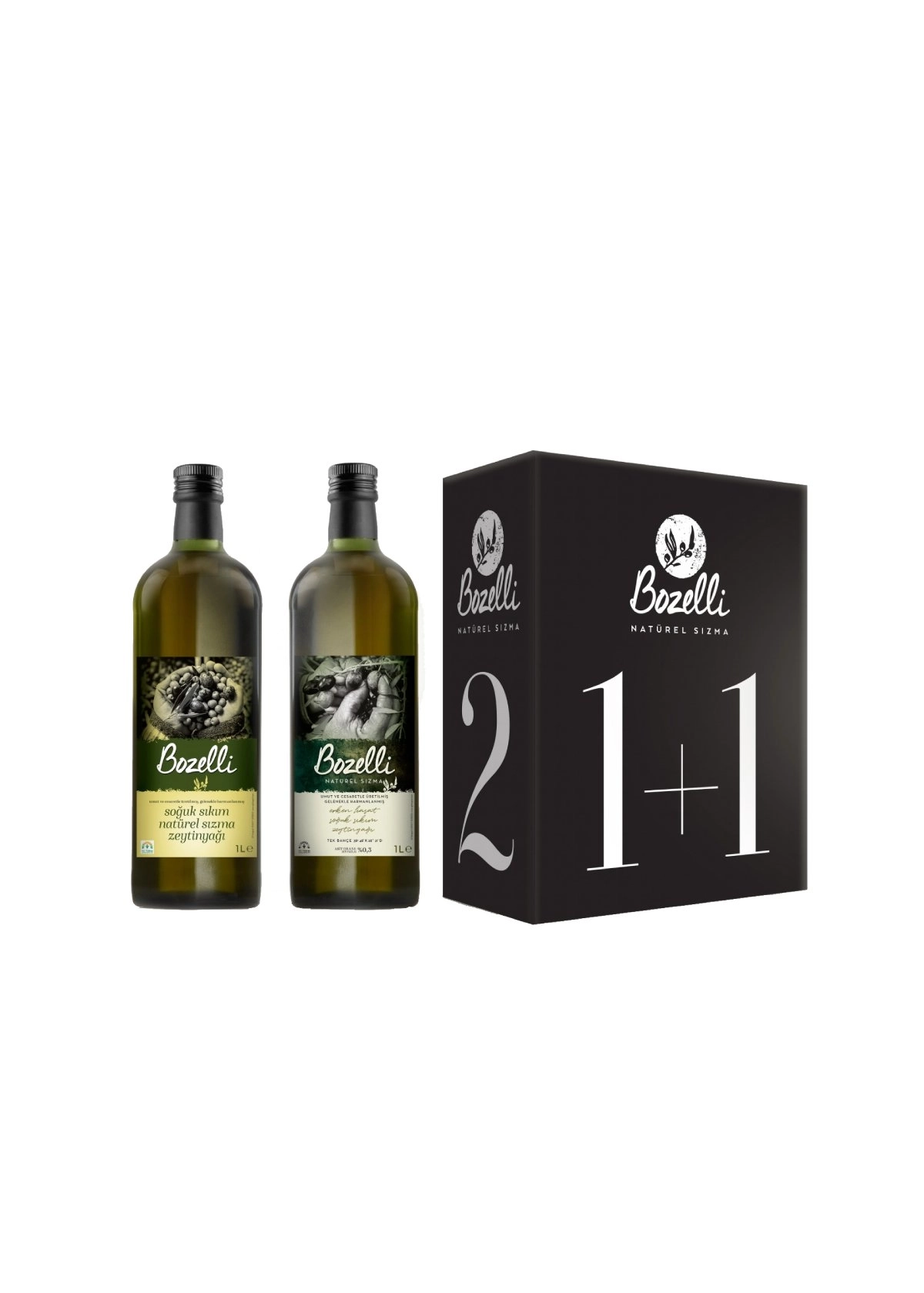 Erken Hasat Soğuk Sıkım Natürel Sızma Zeytinyağı 1 lt ve Soğuk Sıkım Natürel Sızma Zeytinyağı 1 lt