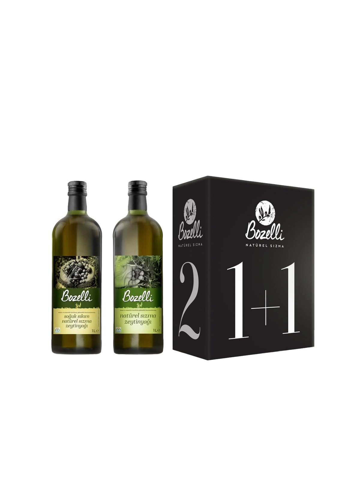 Soğuk Sıkım Natürel Sızma Zeytinyağı ve Natürel Sızma Zeytinyağı 2 x 1 lt