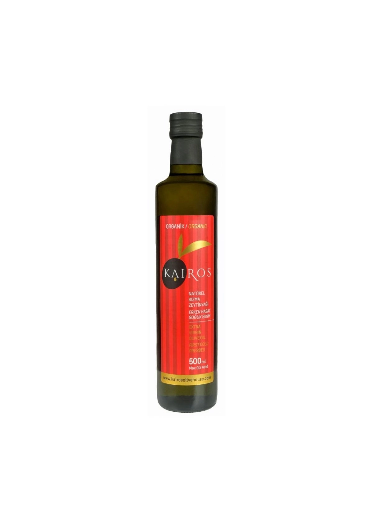 Organik Soğuk Sıkım Erken Hasat Zeytinyağı 500 ml