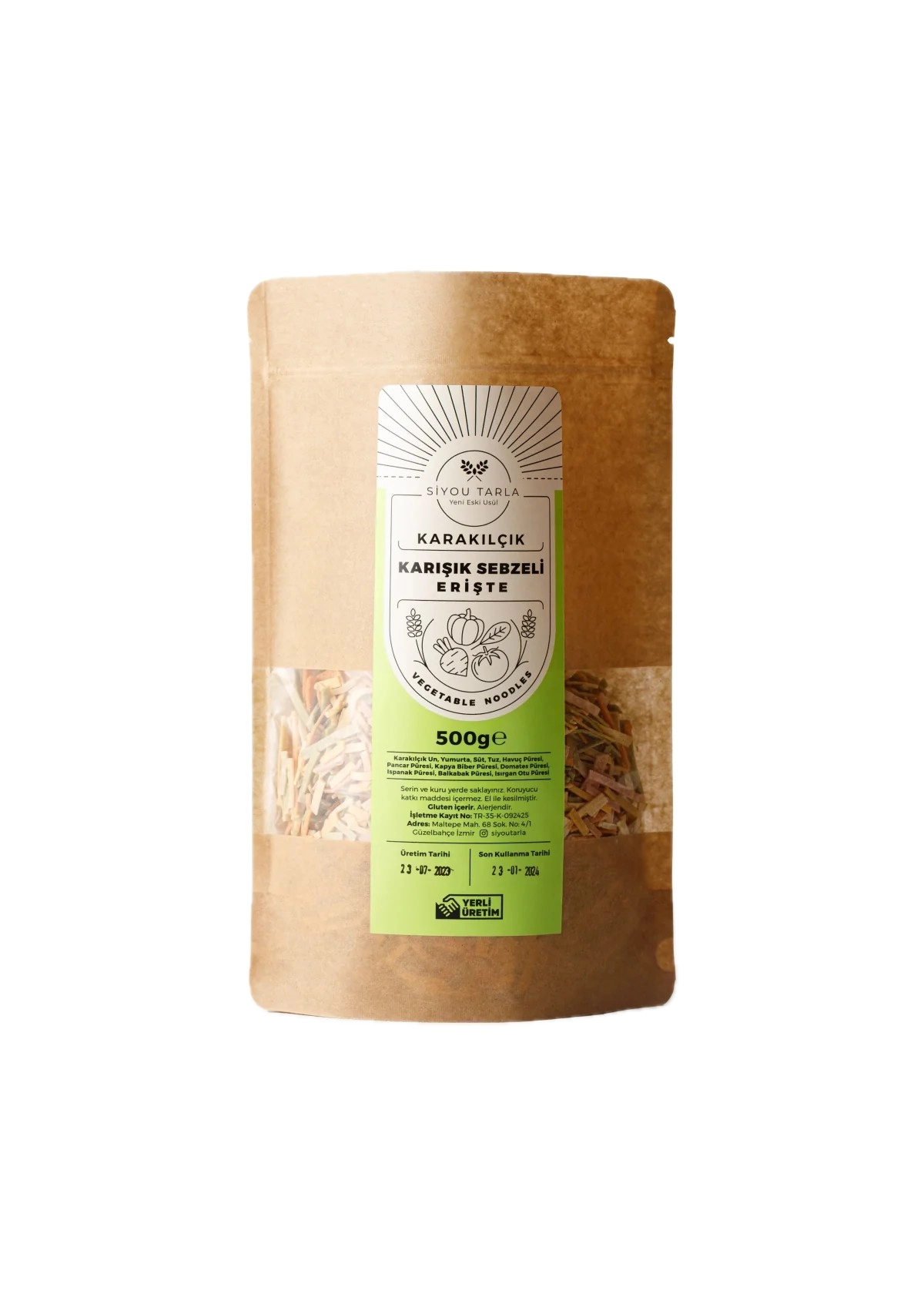 Karakılçık Karışık Sebzeli Erişte 500 gr
