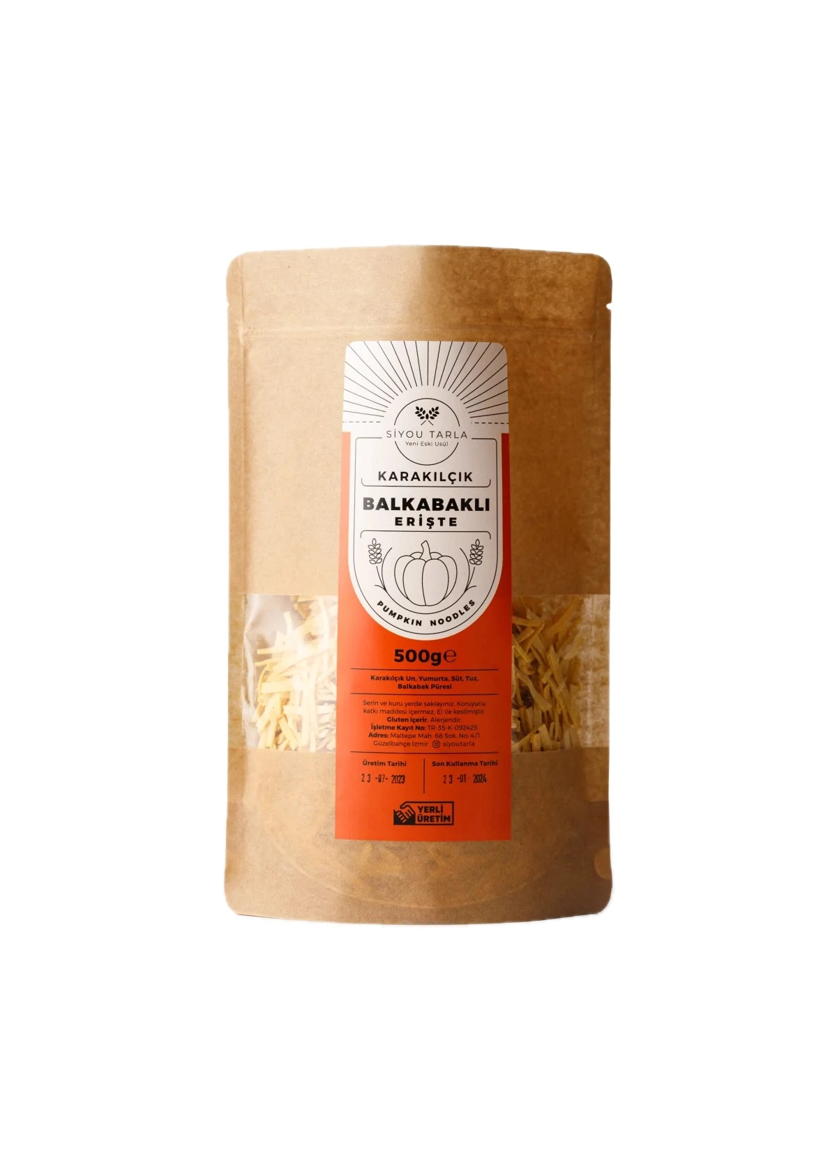 Karakılçık Balkabaklı Erişte 500 gr