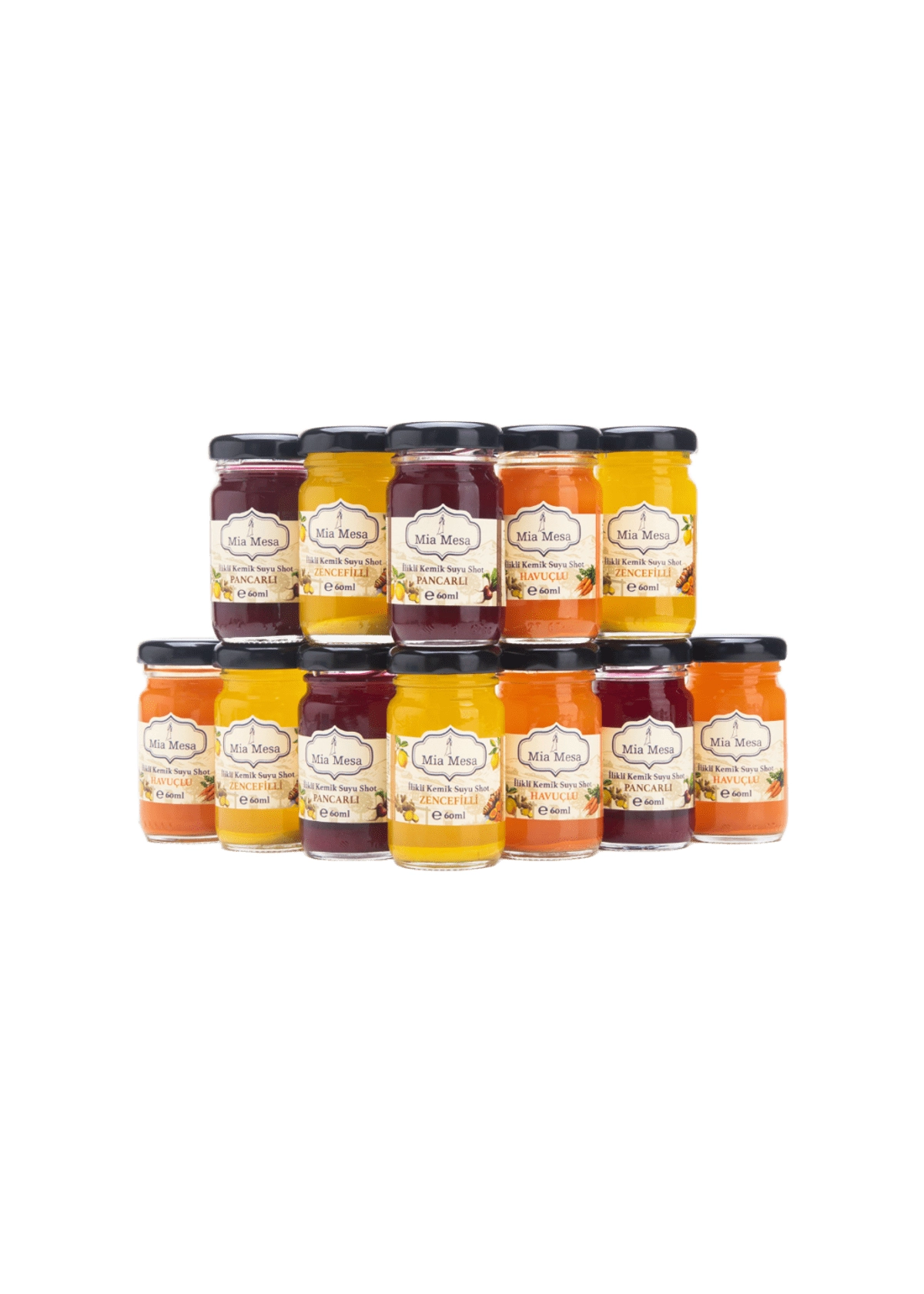 İlikli Kemik Suyuna Karışık Shot Seti – 12 x 60 ml - 1