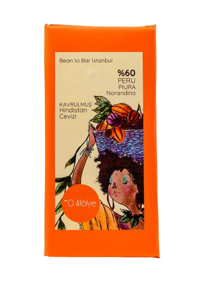 Peru Piura %60 Kakao Hindistan Cevizli Bean to Bar Çikolata – 80 g