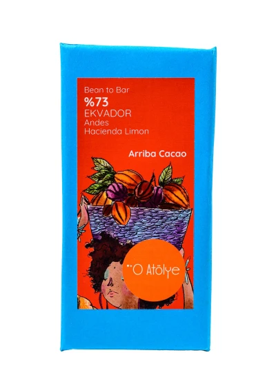 Ekvador Arriba %73 Kakao Bean to Bar Bitter Çikolata – 80 g