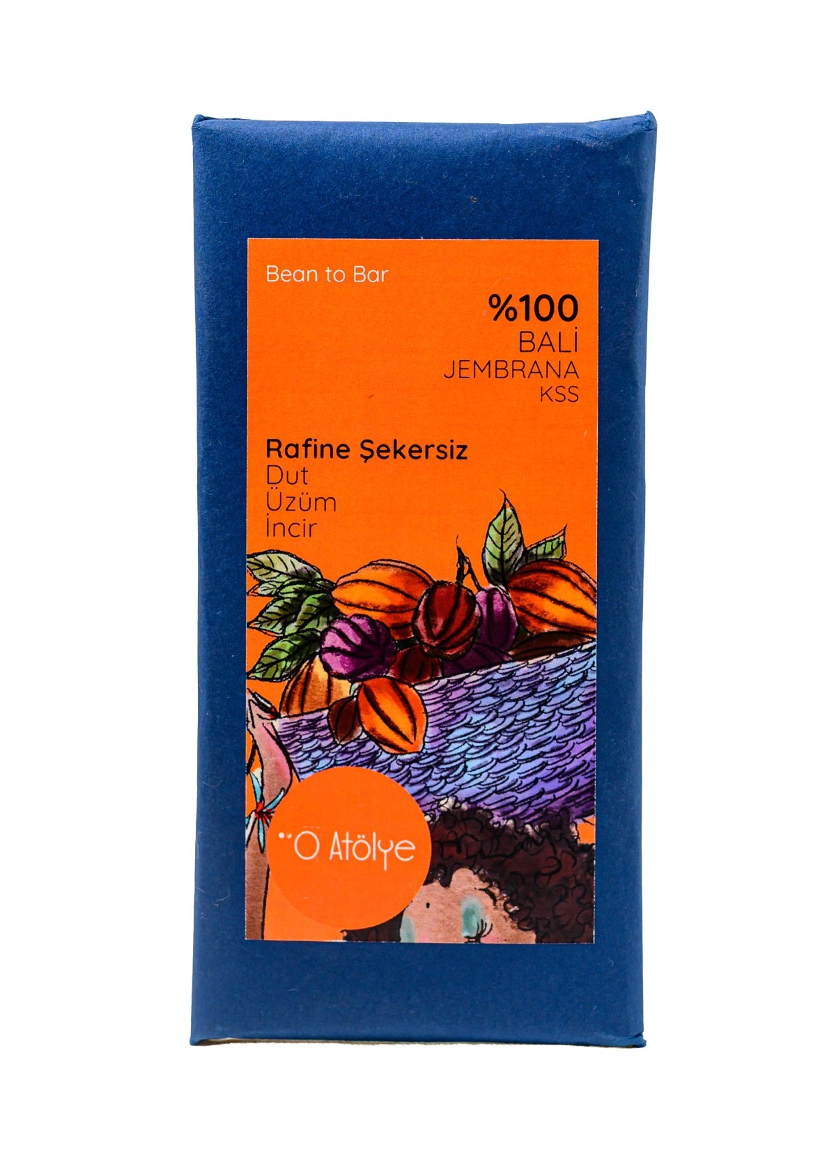 Bali / Jembrana %100 Kakao Dut, Üzüm ve İncirli Bean to Bar Çikolata – 80 g