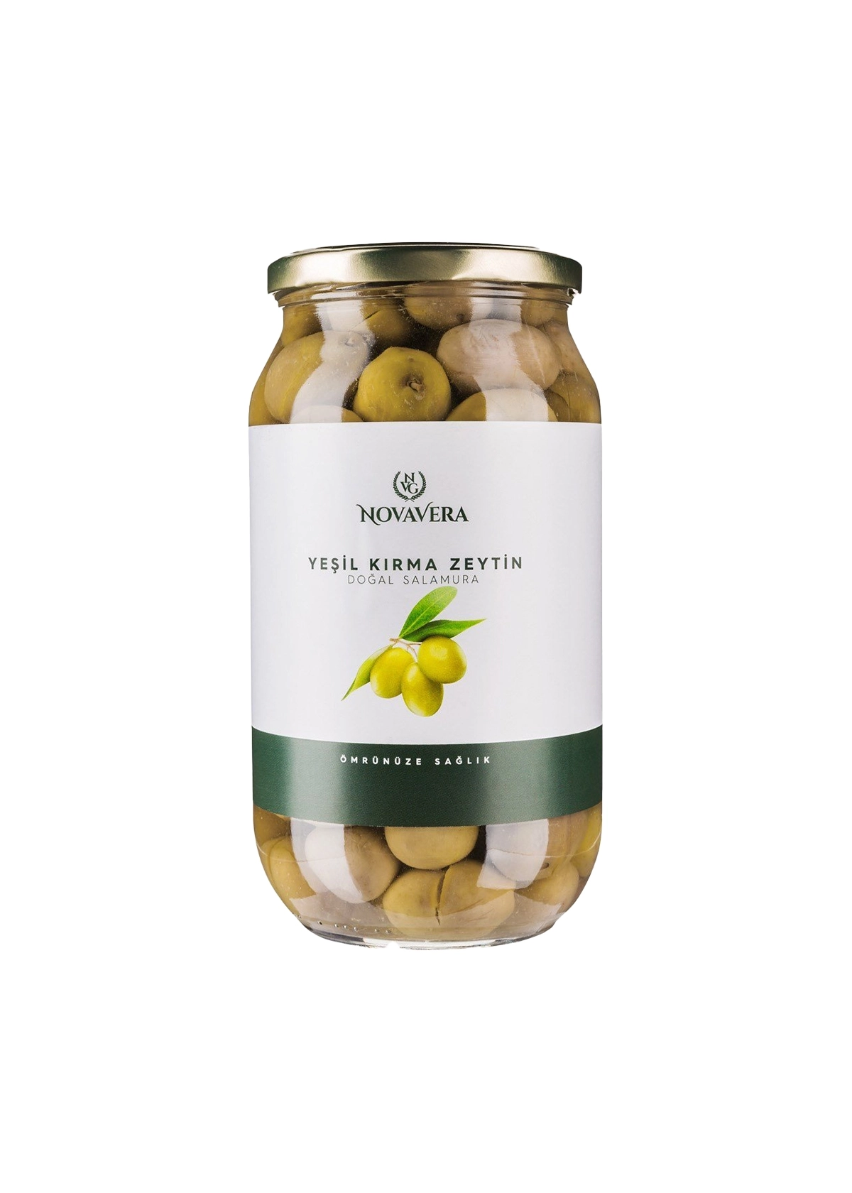 Yeşil Kırma Zeytin İri Boy 1 lt