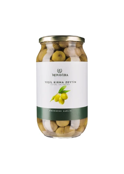 Yeşil Kırma Zeytin İri Boy 1 lt