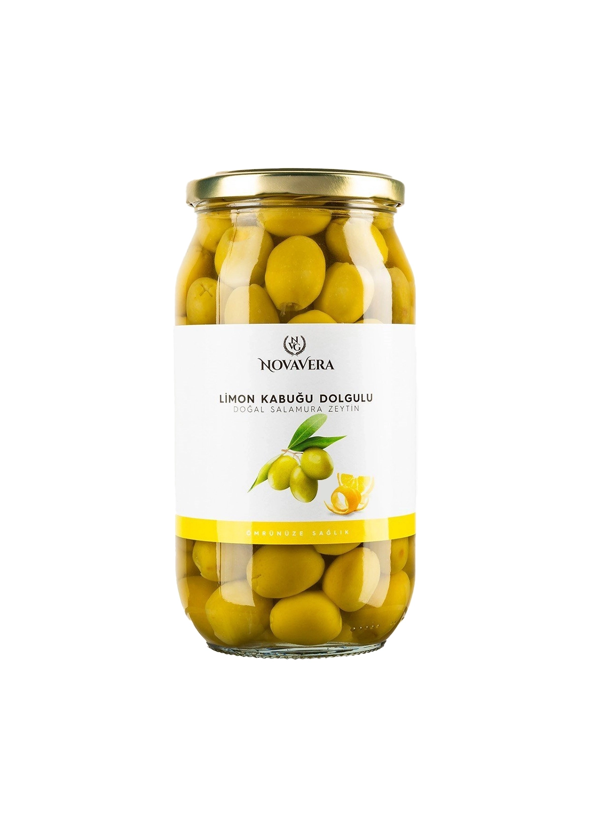 Yeşil Zeytin Limon Kabuğu Dolgulu 1 lt